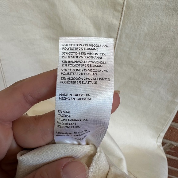 Urban Outfitters Ruffle Strap Dress Lace‎ Up Beige Mini Dress Medium - Picture 10 of 12